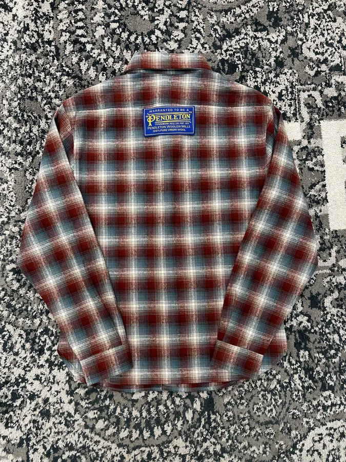 메종 마르지엘라 체크 로고 패치 셔츠