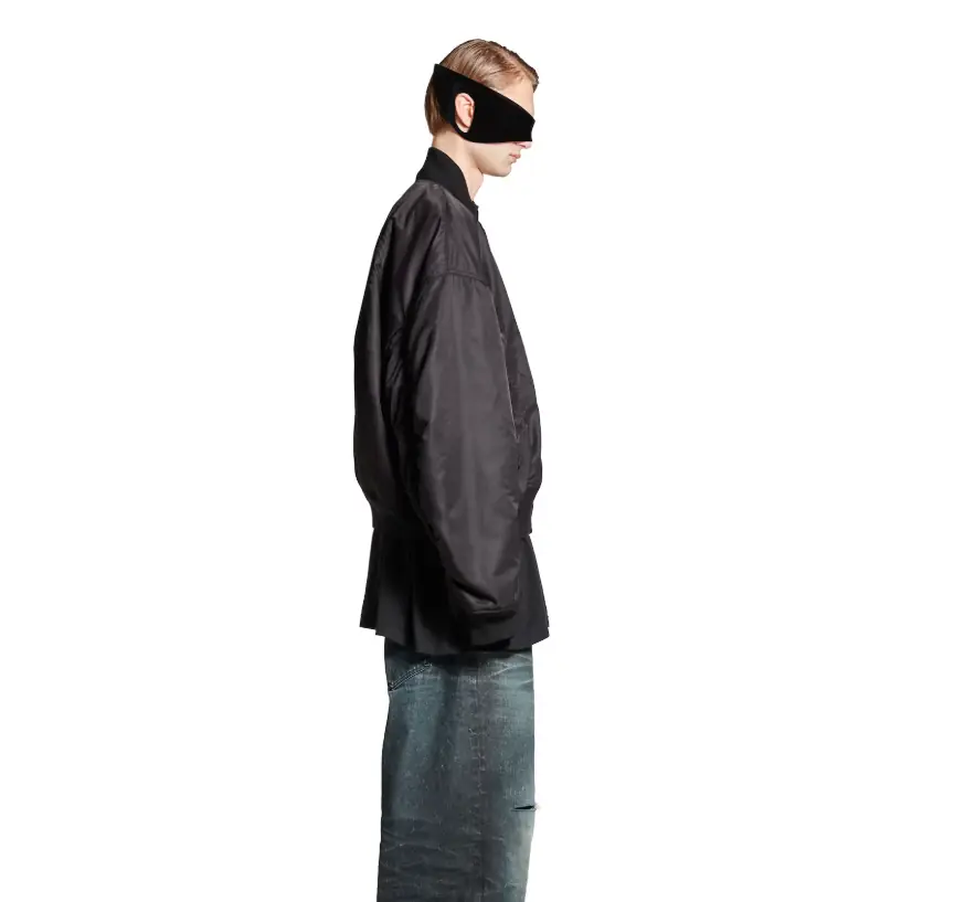 발렌시아가 복싱 바시티 재킷 블랙