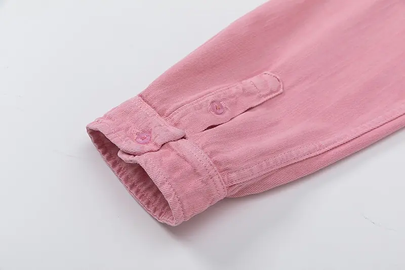 발렌시아가 백 로고 포플린 셔츠 핑크