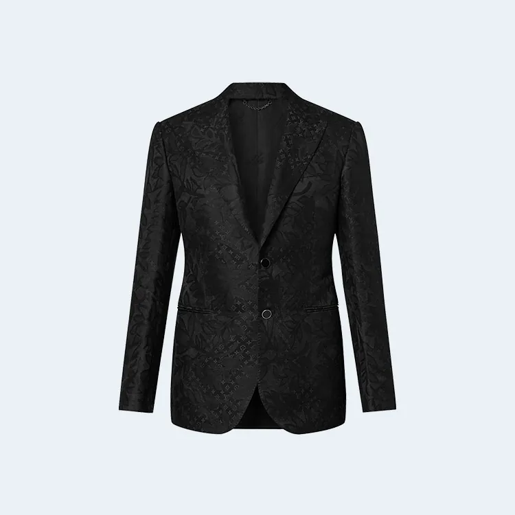 루이비통 싱글 브레스티드 실크 블렌드 퐁 뇌프 재킷 1ABNOL
