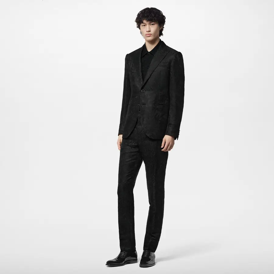 루이비통 싱글 브레스티드 실크 블렌드 퐁 뇌프 재킷 1ABNOL