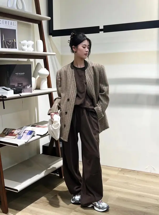 메종 마르지엘라 하운즈투스 패턴 울 블레이저
