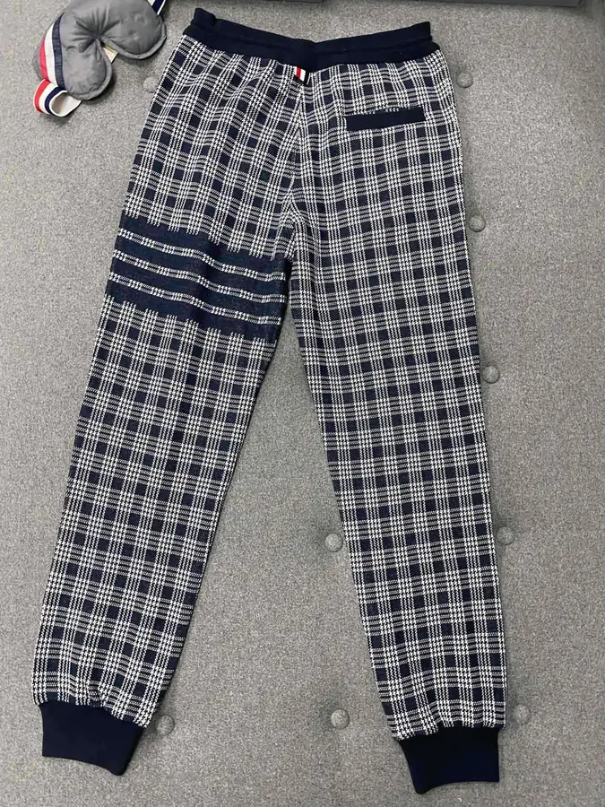 톰브라운 체크 패턴 트랙팬츠 네이비