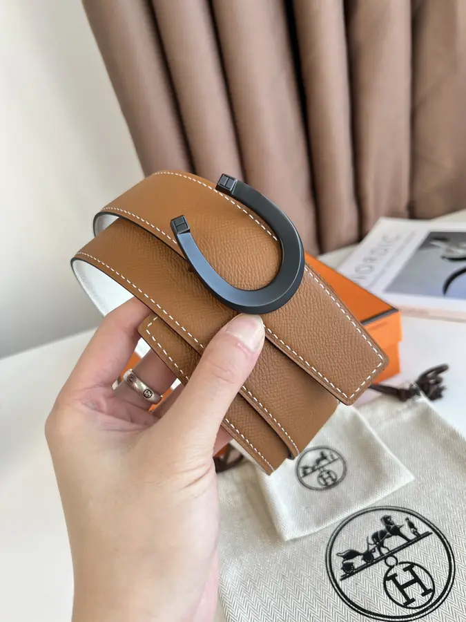 에르메스 럭 리버서블 브라운 벨트 38mm