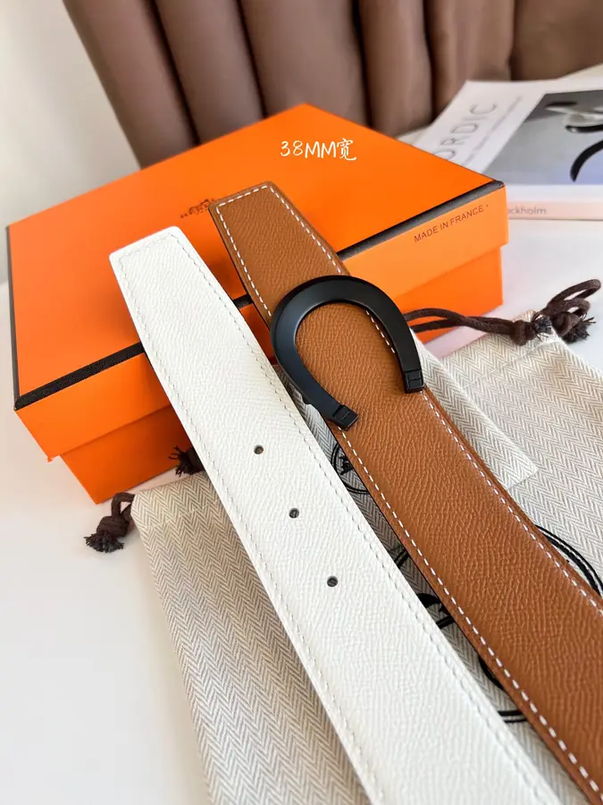 에르메스 럭 리버서블 브라운 벨트 38mm