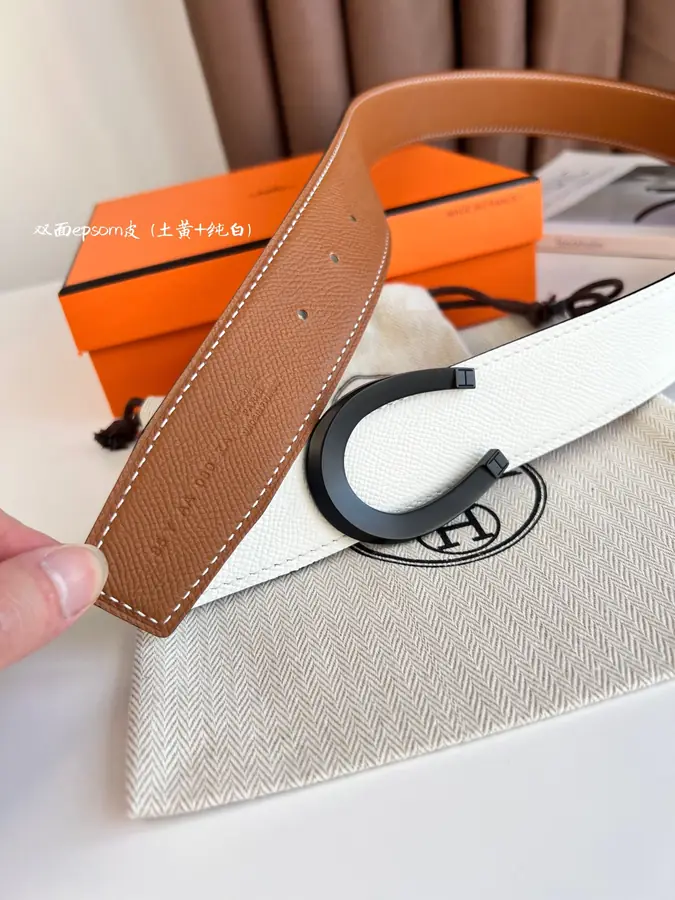에르메스 럭 리버서블 브라운 벨트 38mm