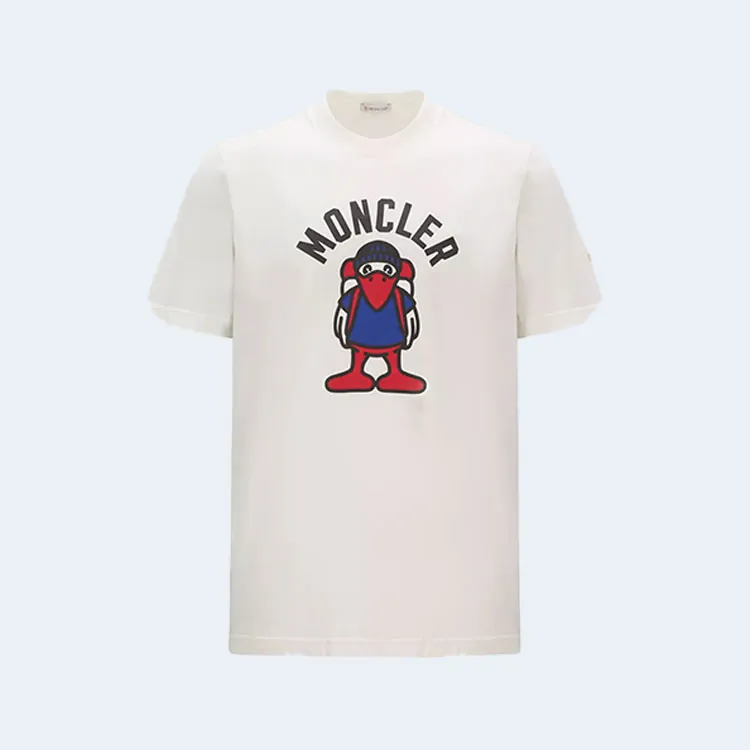 몽클레어 몽덕 모티프 티셔츠 화이트