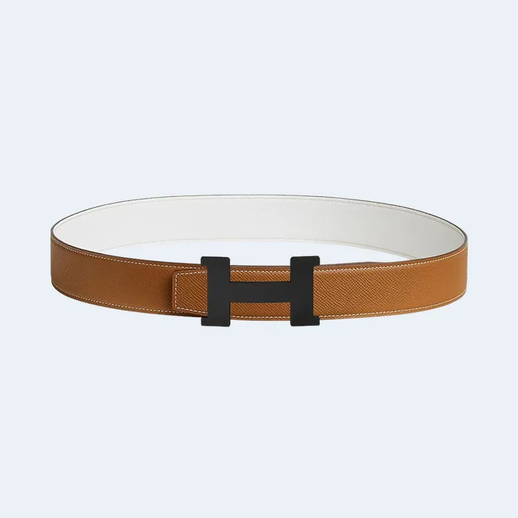 에르메스 콘스탄스 브라운 벨트 블랙 32mm