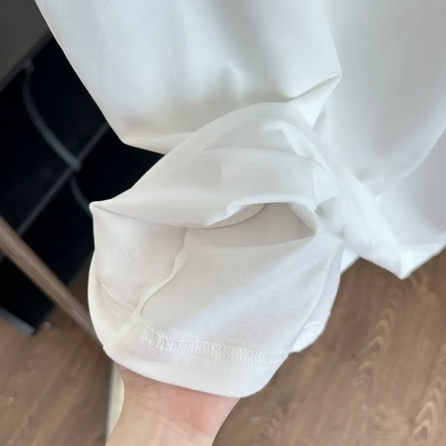 디올 화이트 코튼 저지 캐주얼 핏 티셔츠