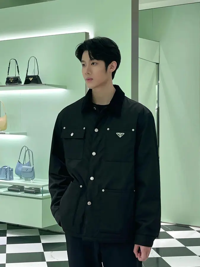 프라다 리나일론 셔츠 재킷