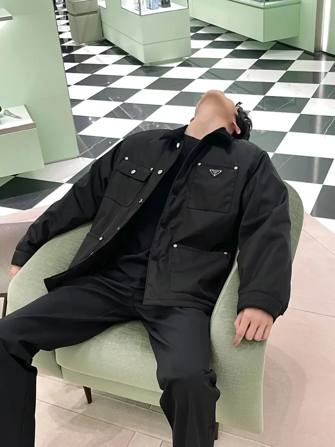 프라다 리나일론 셔츠 재킷