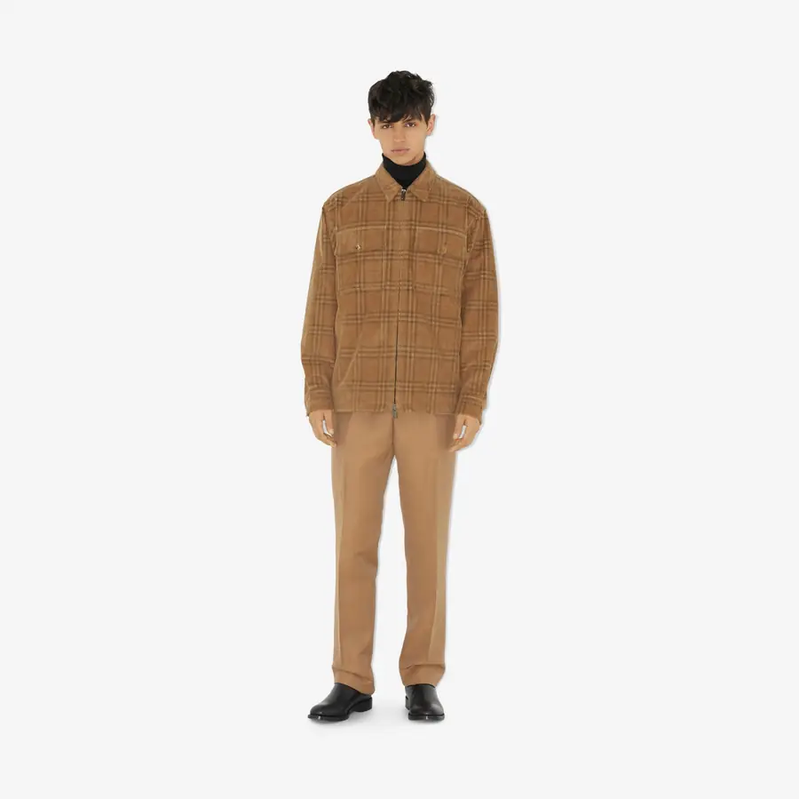버버리 체크 코듀로이 셔츠
