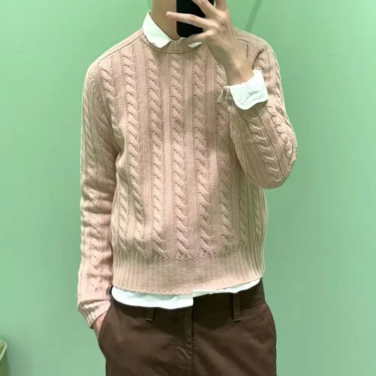 남녀공용 프라다 26S 뉴 케이블 니트 풀오버 스웨터 (2color)