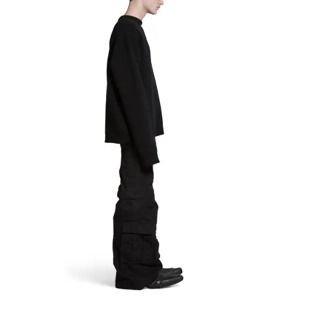 발렌시아가 로고 패치 울 스웨트셔츠