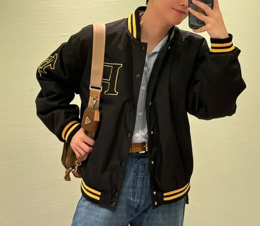 프라다 리나일론 패치 바버 재킷