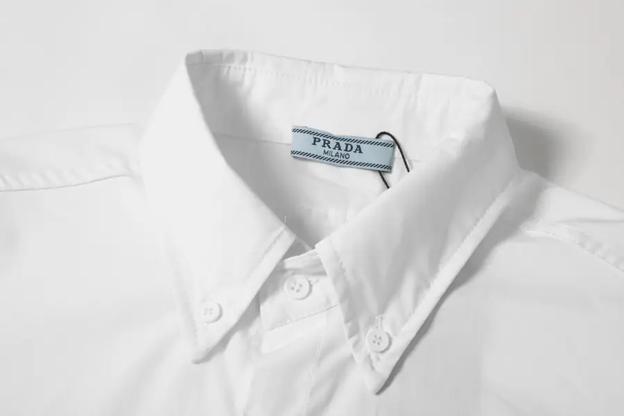 프라다 24SS 프린트 패치워크 셔츠 화이트