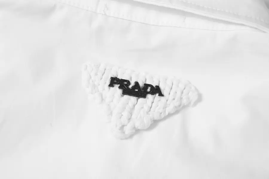 프라다 24SS 프린트 패치워크 셔츠 화이트