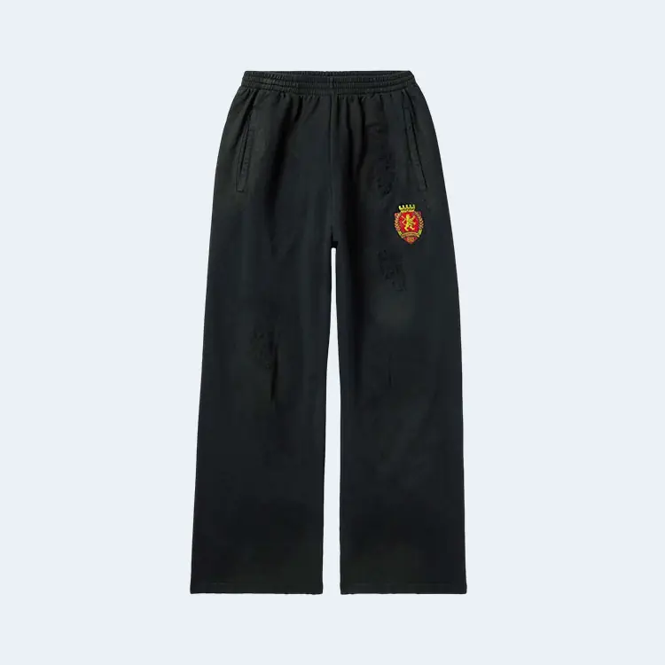 발렌시아가 와이드레그 디스트레스 팬츠