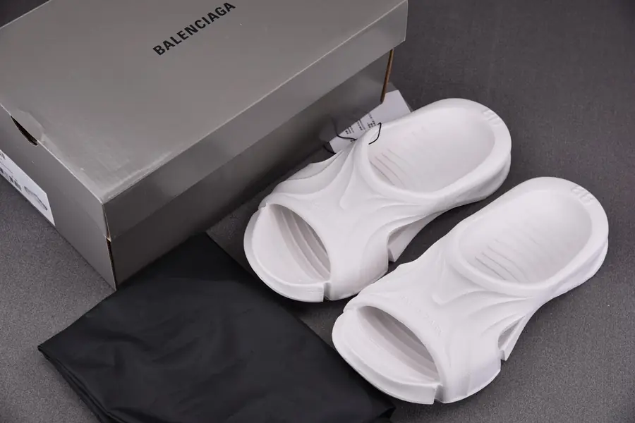 발렌시아가 화이트 몰드 슬라이드 샌들