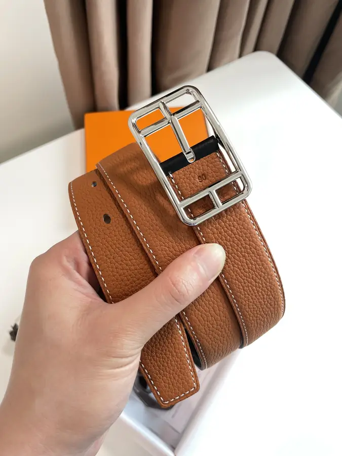 에르메스 카페 코드 32 리버서블 브라운 벨트 32mm