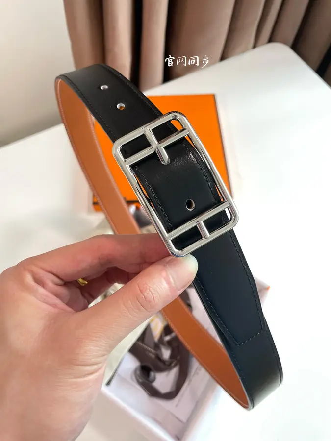 에르메스 카페 코드 32 리버서블 브라운 벨트 32mm