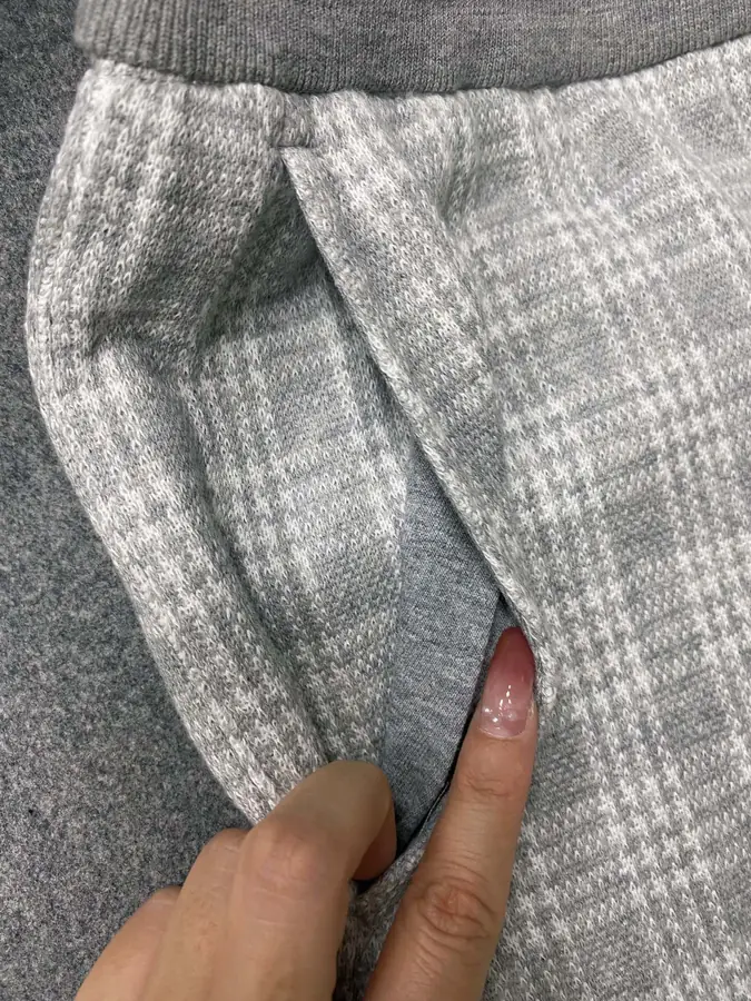 톰브라운 체크 패턴 트랙팬츠 그레이