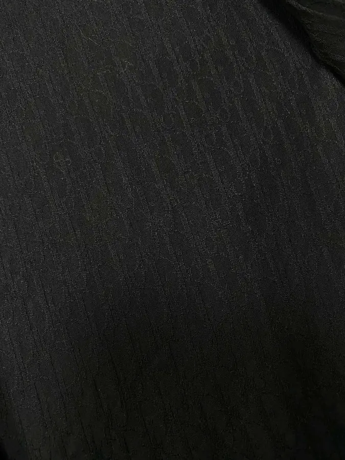 디올 오블리크 자카드 블랙 코튼 셔츠