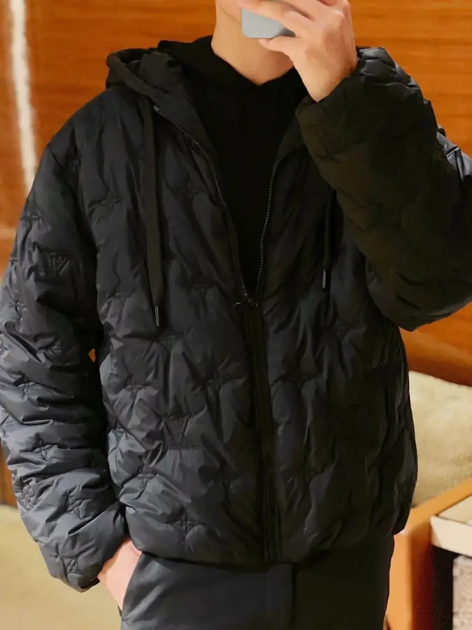 루이비통 모노그램 퀼티드 후디드 블루종 1AB5FP