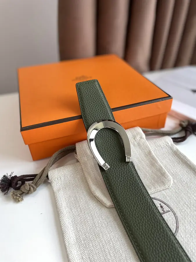 에르메스 럭 리버서블 벨트 카키 블랙 38mm