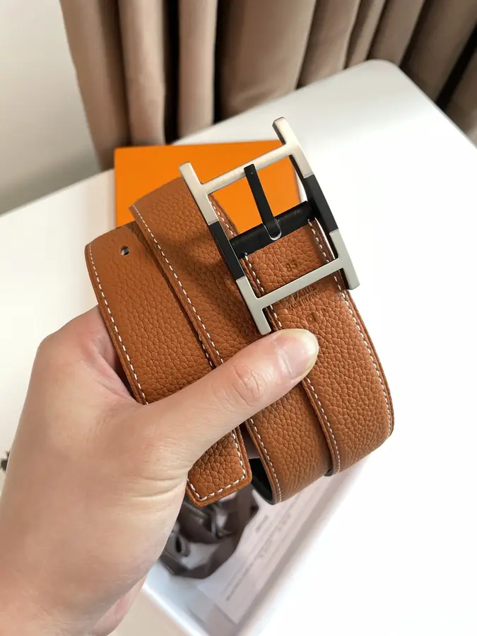 에르메스 네오 탄뎀 리버서블 브라운 벨트 32mm