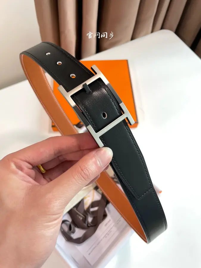 에르메스 네오 탄뎀 리버서블 브라운 벨트 32mm