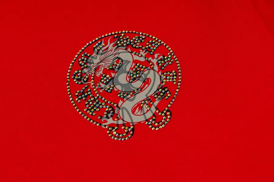 크롬하츠 멀티컬러 헤비 산스크리트 티셔츠 레드