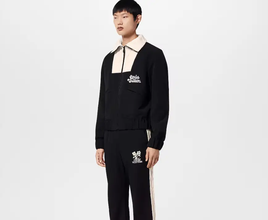 루이비통 니티드 칼라 엠브로이더드 테크니컬 블루종 1AFPU6