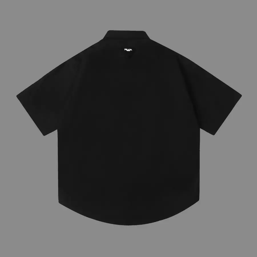 프라다 24SS 프린트 패치워크 셔츠 블랙