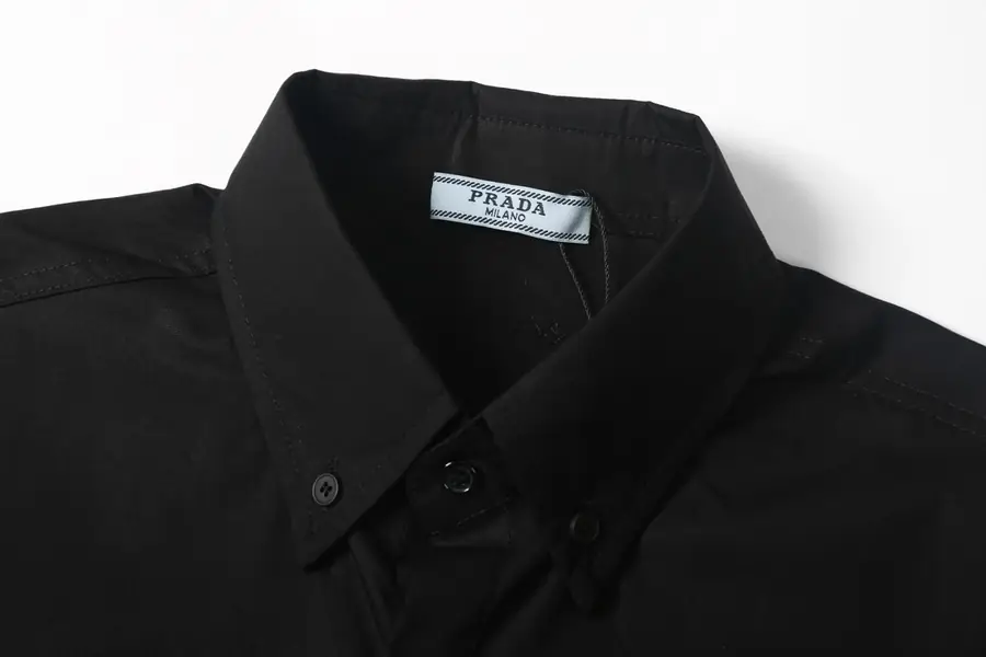 프라다 24SS 프린트 패치워크 셔츠 블랙