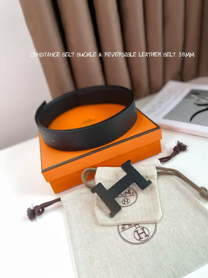 에르메스 콘스탄스 리버서블 블랙 벨트 38mm