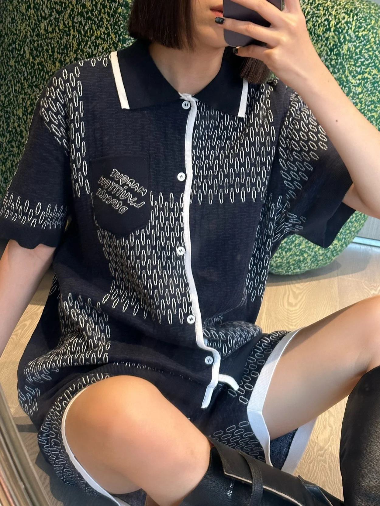루이비통 다미에 퀄팅 코튼 쇼츠 1AFWUM
