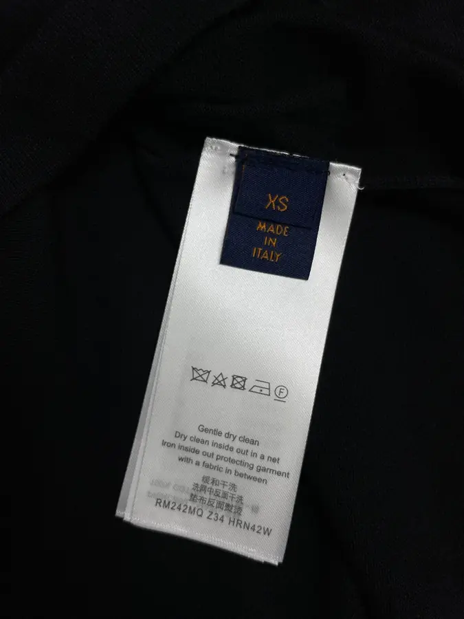 루이비통 쇼트 슬리브 코튼 크루넥 티셔츠 블랙