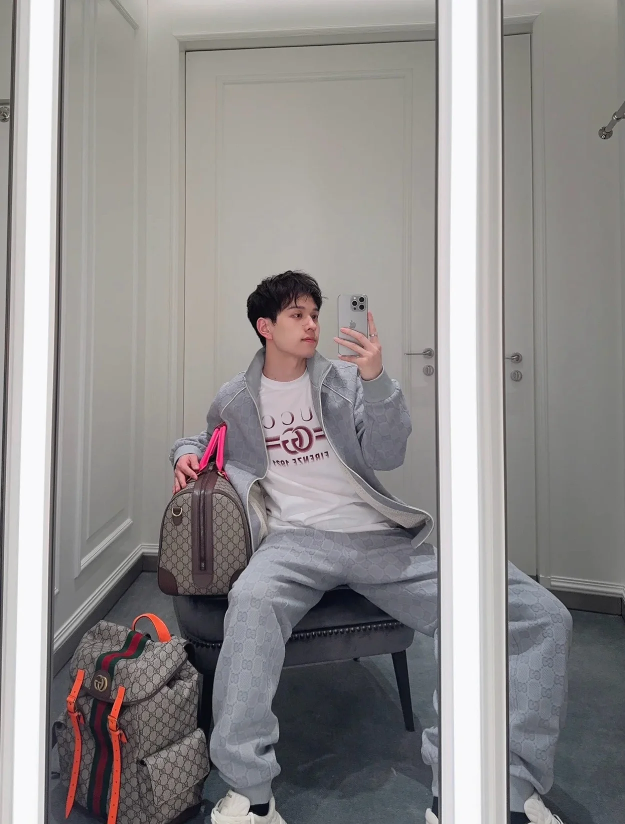 구찌 GG 자카드 트랙팬츠