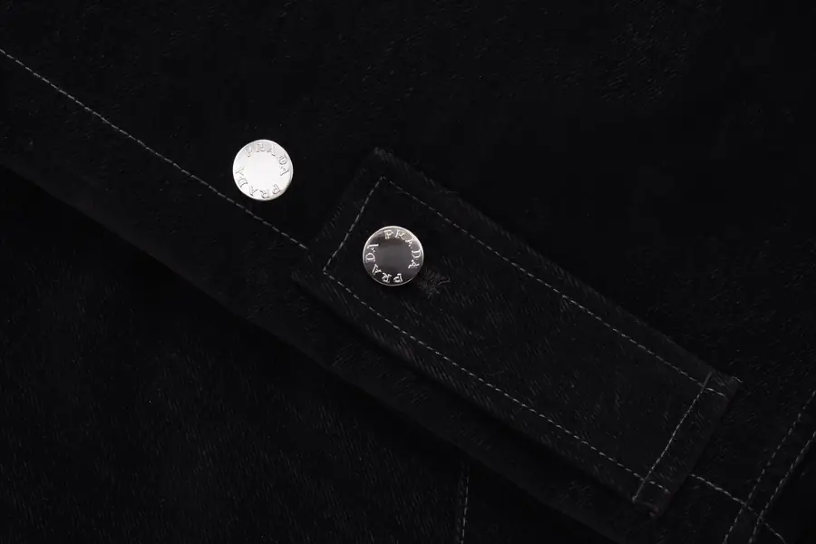 프라다 벨벳 데님 블루종 자켓 블랙