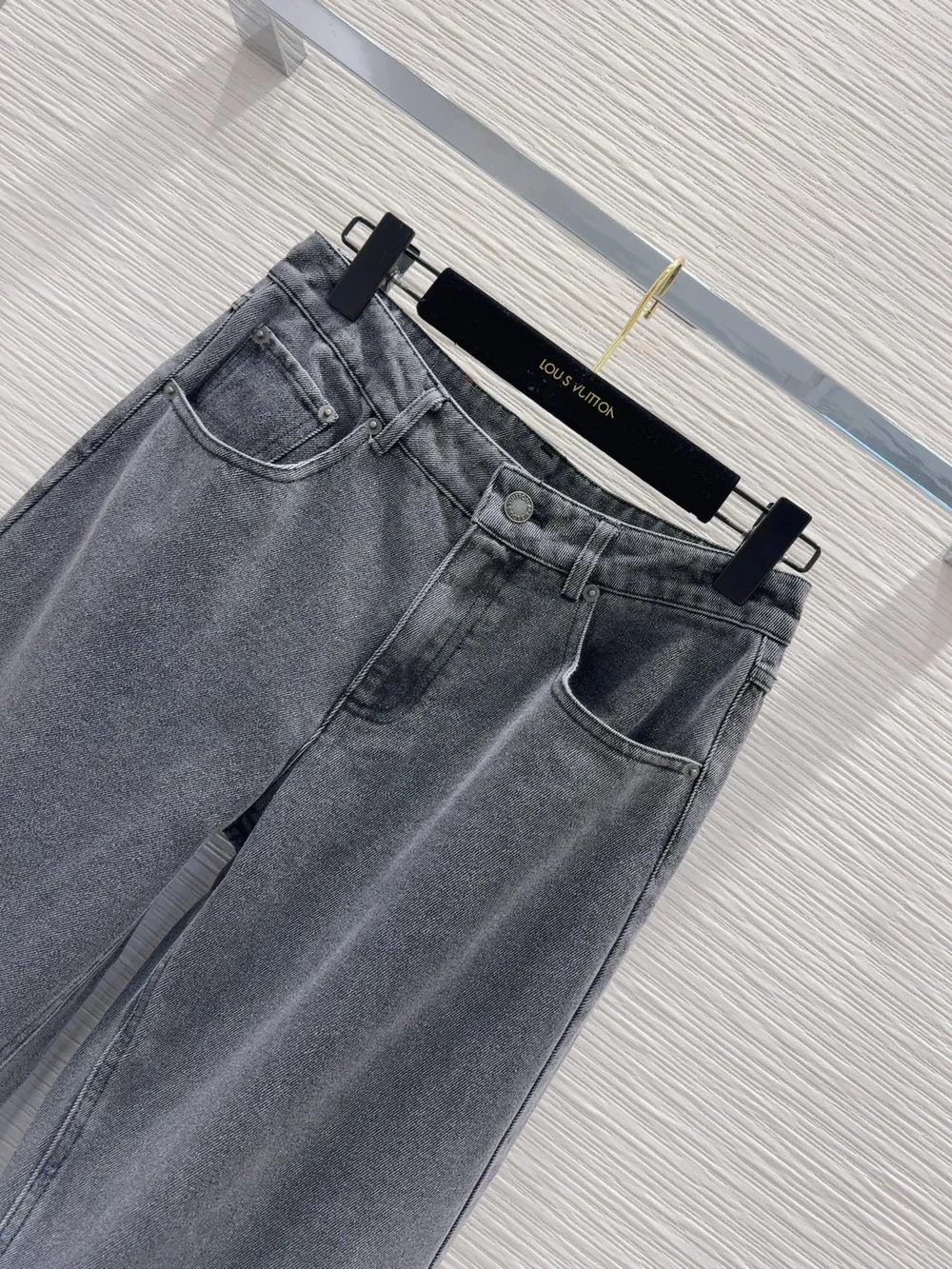 루이비통 워시드 데님 와이드 레그 진