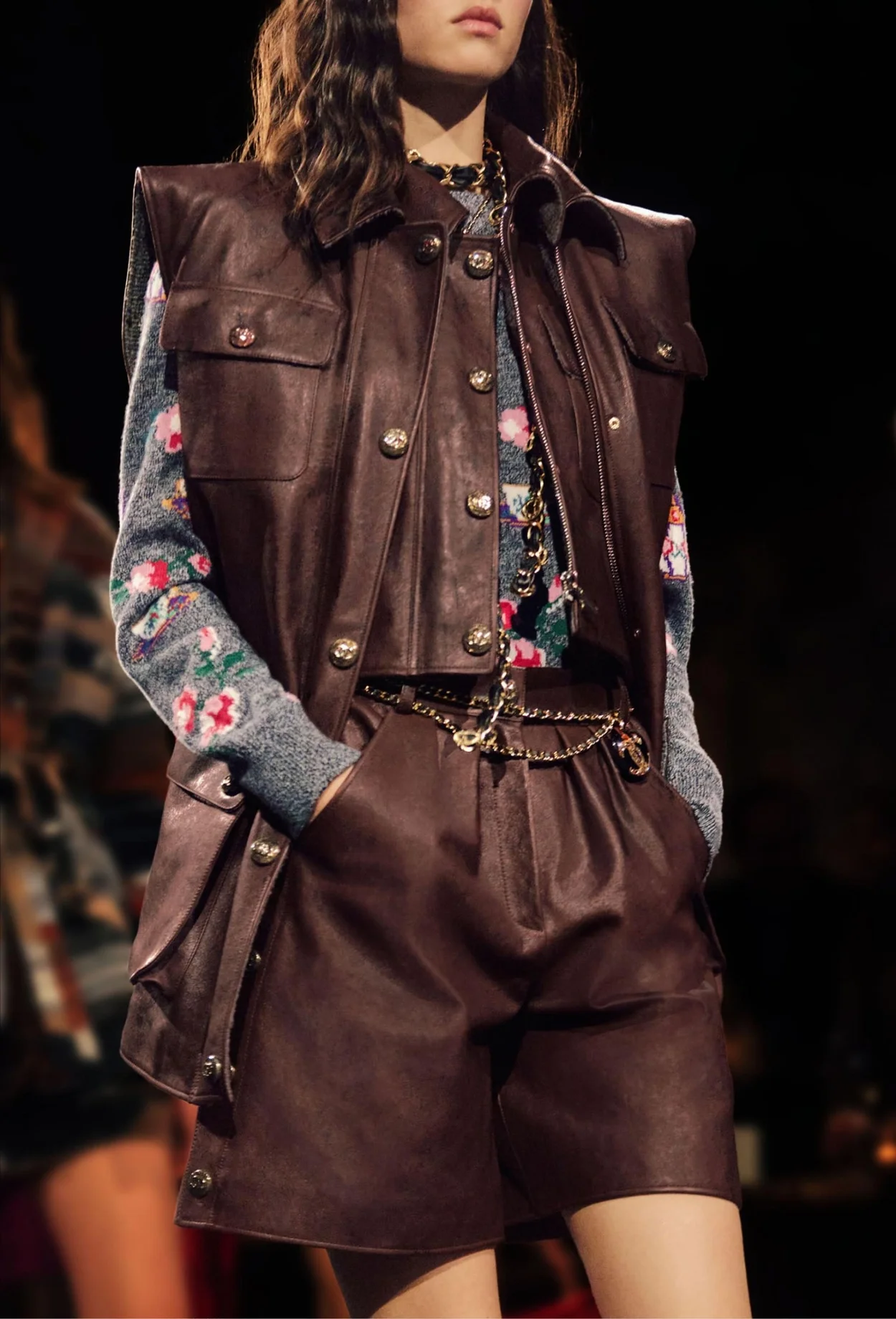 샤넬 카프스킨 버뮤다 팬츠