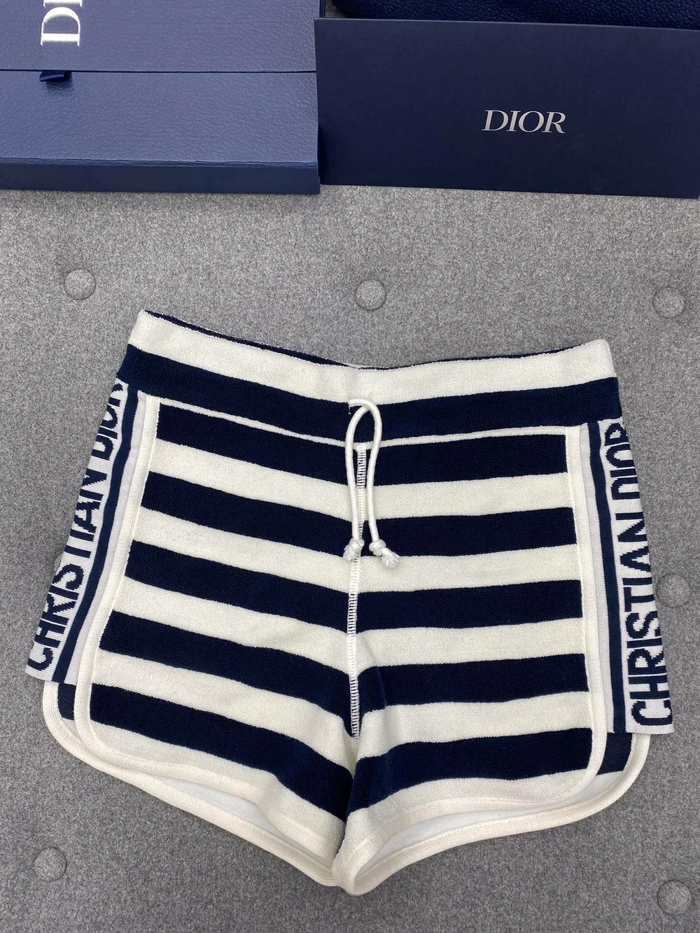 디올 마리니에르 모티브 테리 코튼 쇼츠