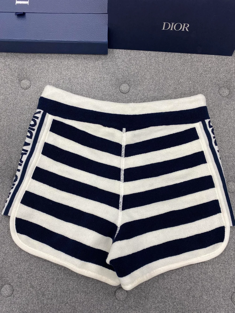 디올 마리니에르 모티브 테리 코튼 쇼츠