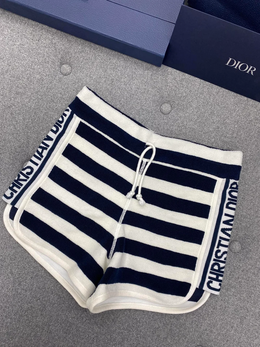 디올 마리니에르 모티브 테리 코튼 쇼츠