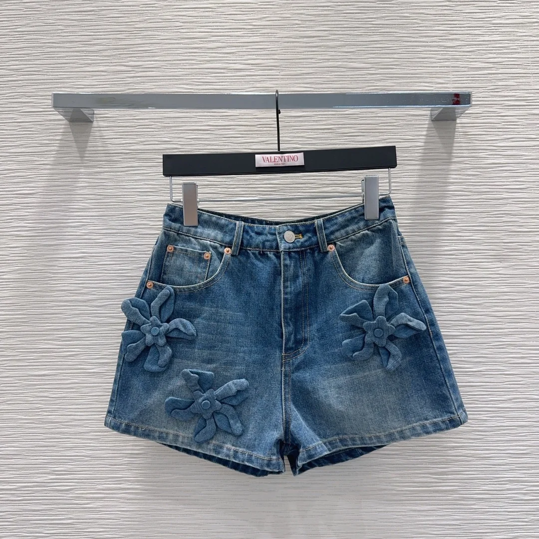발렌티노 미디엄 블루 데님 쇼츠