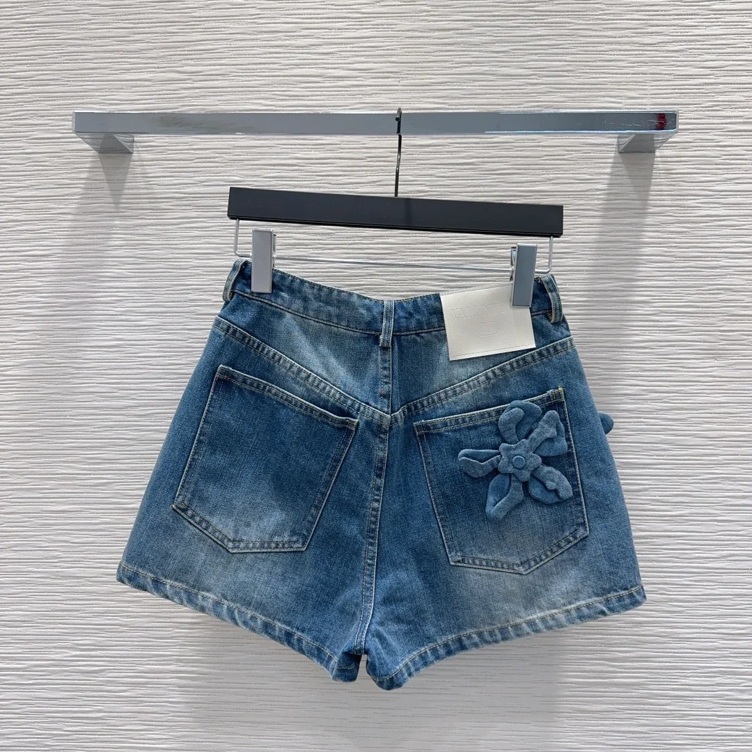 발렌티노 미디엄 블루 데님 쇼츠