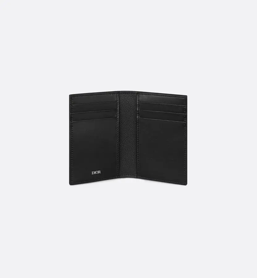 디올 블랙 그래피티 버티컬 2단 카드 지갑