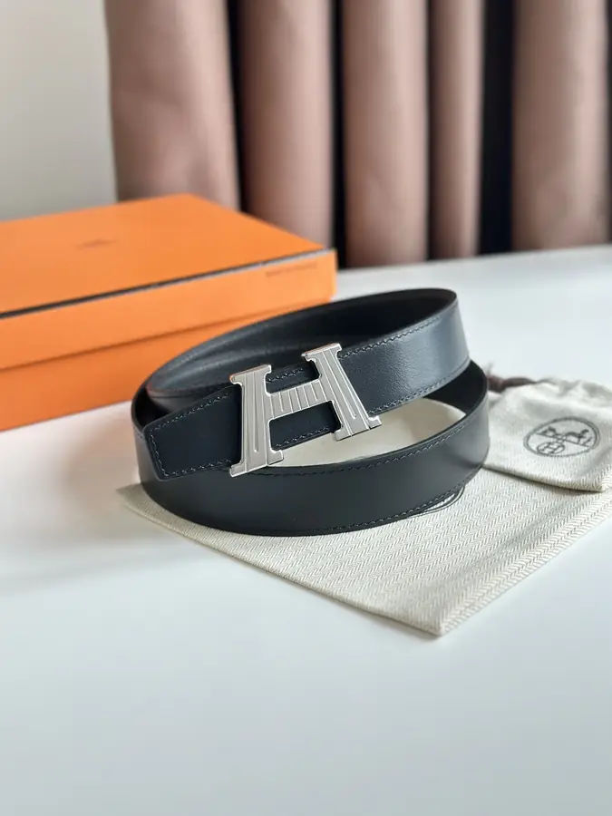 에르메스 H 토고 벨트 블랙 은장 32mm