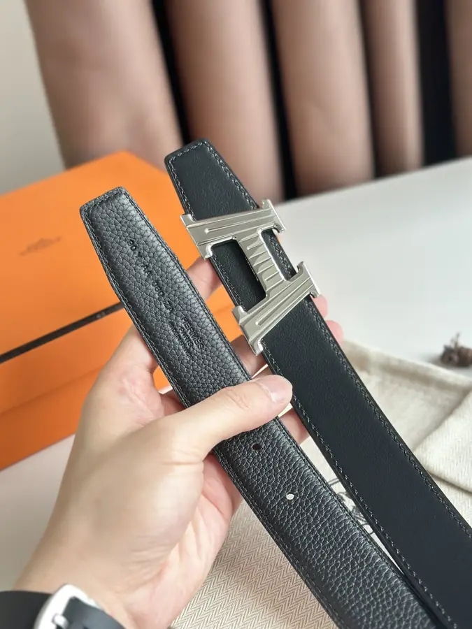에르메스 H 토고 벨트 블랙 은장 32mm